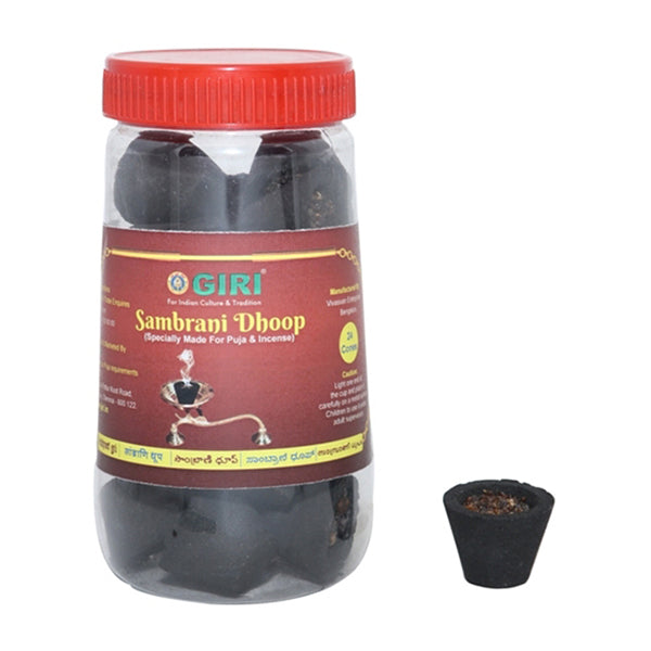 GiriAus Sambrani Dhoop - 24 Cups | Loban/ Guggal for Pooja/ Bottle
