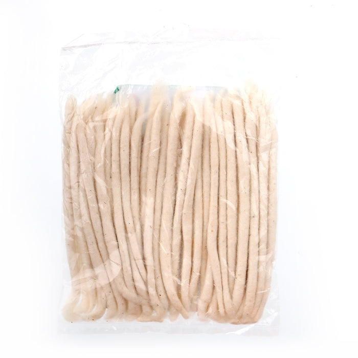 GiriAus Cotton Wicks - 40 Pieces | Diya Batti/ Nool Thiri/ Vilakku Thiri/ Lamp Wicks/ White Colour