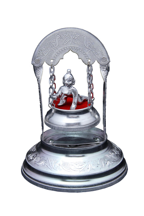 W / M Jhula Krishna 15 inch Big (white Metal)