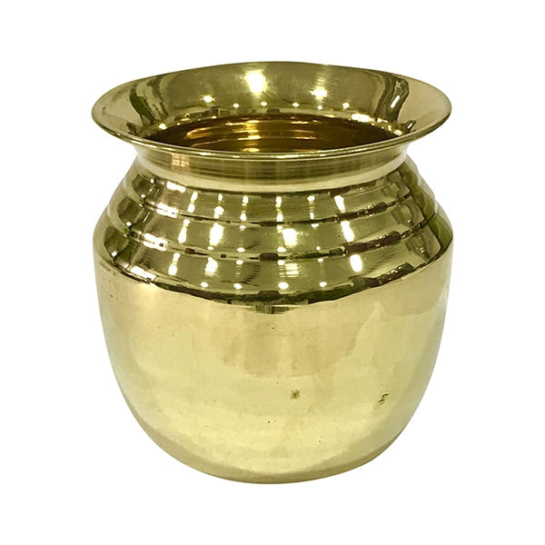 Brass Lota - 6 Inches | Kalash/ Pooja Pot/ Chombu for Puja/ 340 Gms Approx