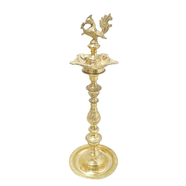 Brass Annam Nagas Kuthu Vilakku - 60 Inches | Deep/ Diya/ Lamp/ Vilakku for Pooja/ 35 Kgs Approx