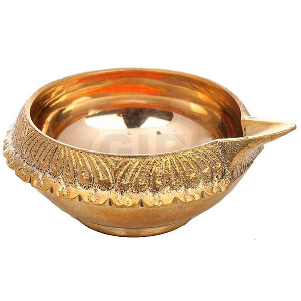 Brass Kuber Deep - 1 Inches | Kubera Lamp/ Diya/ Vilakku for Home Decor/ 60 Gms