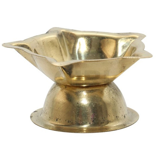 Brass Deep Five Star - 1.5 Inch | 5 Star Diya for Puja/ Vilakku/ Lamp/ 10 Grams