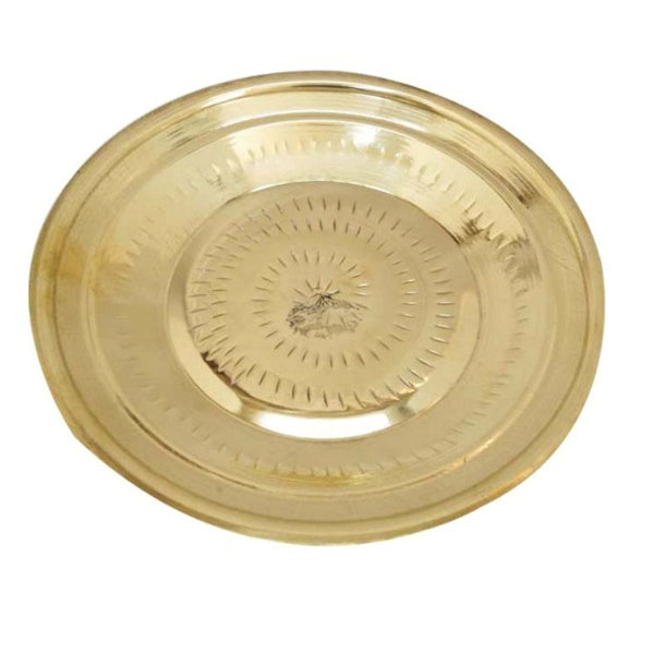 Brass Plate | Pooja Plate/ Thali Plate for Home