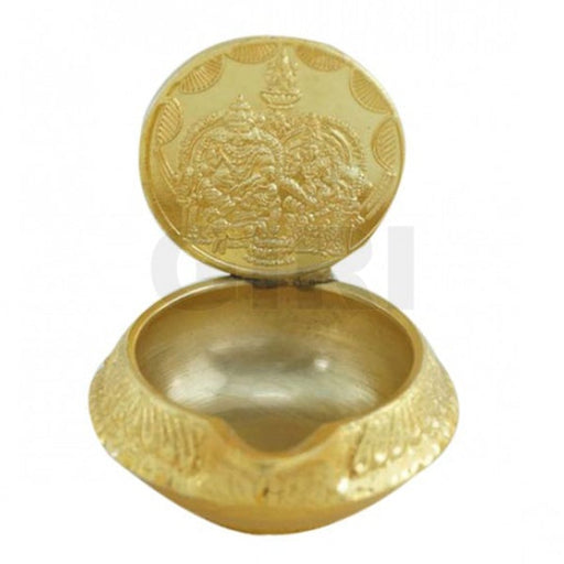 Lakshmi Kubera Lamp Gold Polish