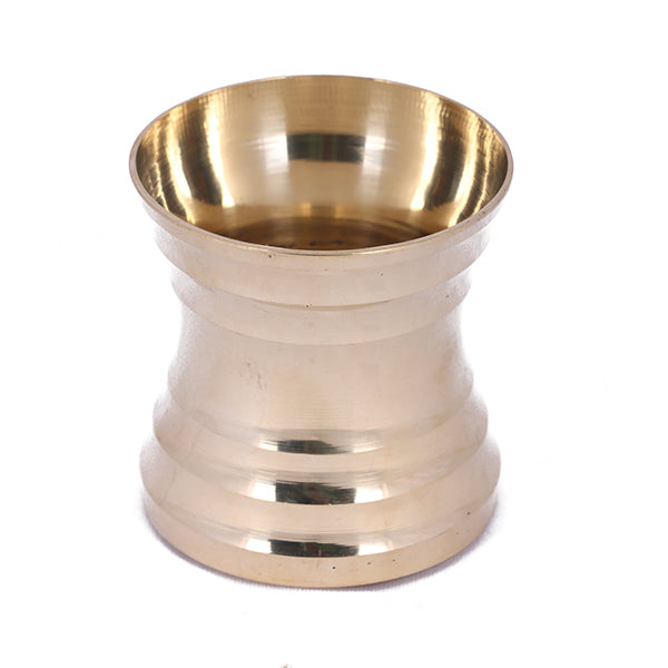 Brass Pancha Patra - 2.75 Inches | Panchapalli with Leg/ Panchamurt for Pooja/ 175 Grams