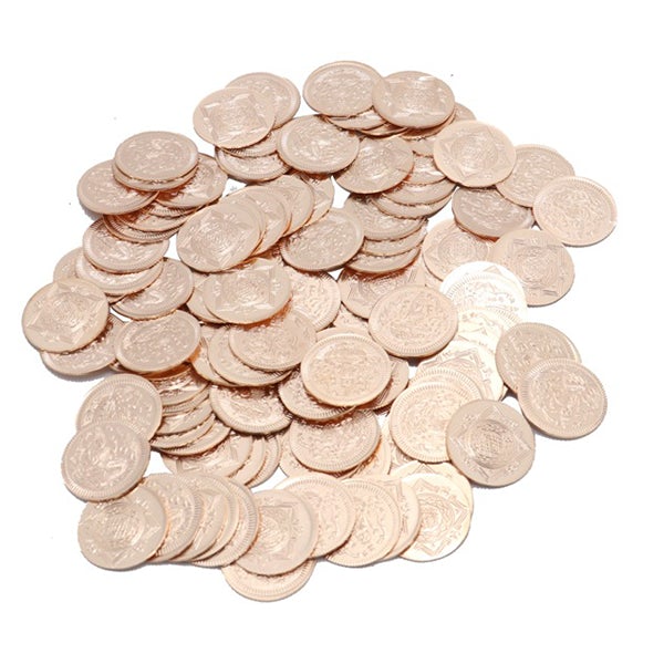 Copper Lakshmi Coins Set | 108 Pcs/ Pooja Coins with Box/ Laxmi Coins Set for Worship