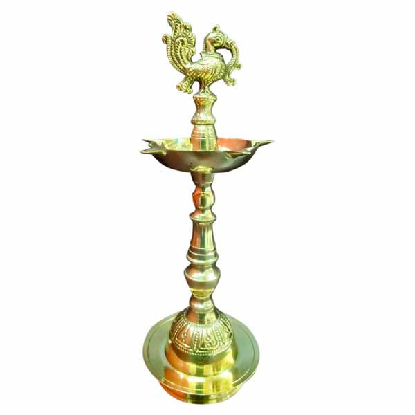 Brass Kuthu Vilakku - 60 Inches | Annam Nagas Design Lamp/ Deep/ Diya for Home/ 37.220 Kgs Approx