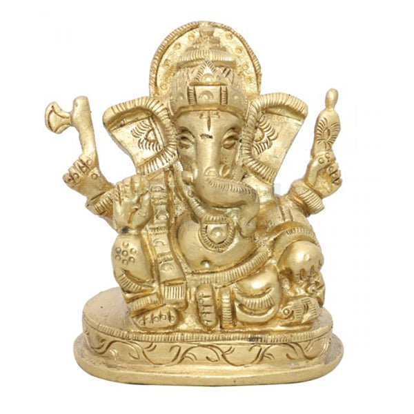 Ganesha Murti | Brass Ganapati | Antique Finish Vinayagar for Home | 220 Gms Approx