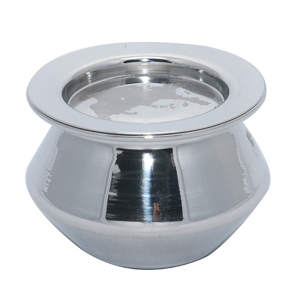 Stainless Steel Rice Pot - 6 Inches | Tope with Lid for Home/ 620 Gms Approx