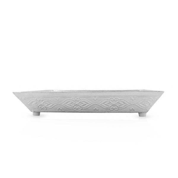 Silver Tray With Out Handle 2 Glass