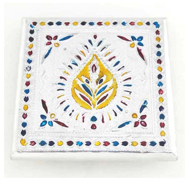 Bajot | Meenakari Design Manai/ Silver, Gold Polish Chowki for Pooja