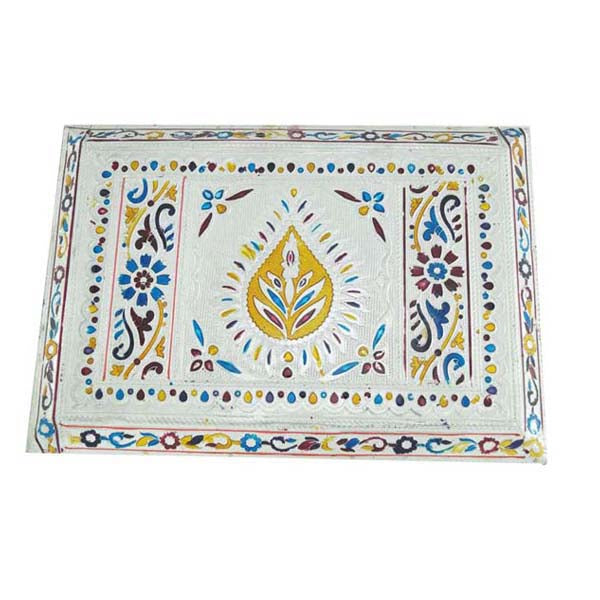 Silver/ Gold Finish Pooja Box - 4 x 4 Inches | Storage Box/ Jewellery Box/ Gift Box