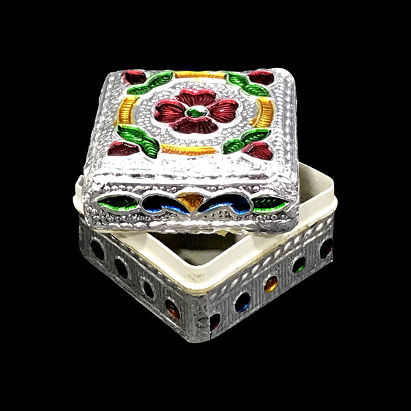Kumkum Box 1.5 Inch-Gold/Silver