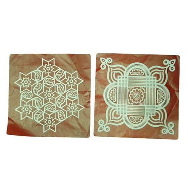 Maroon Kolam Sticker (2 Pcs)