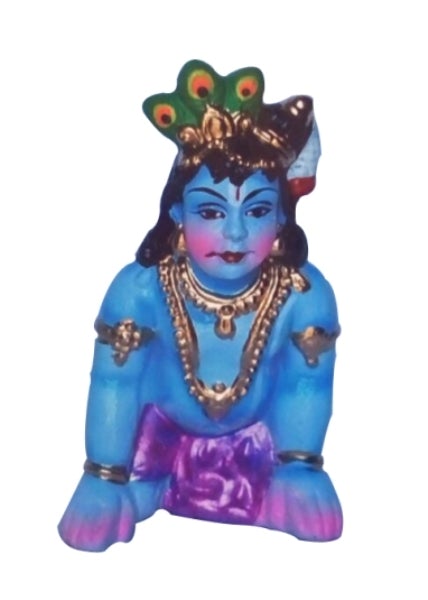 Crawling Krishna Small Clay
