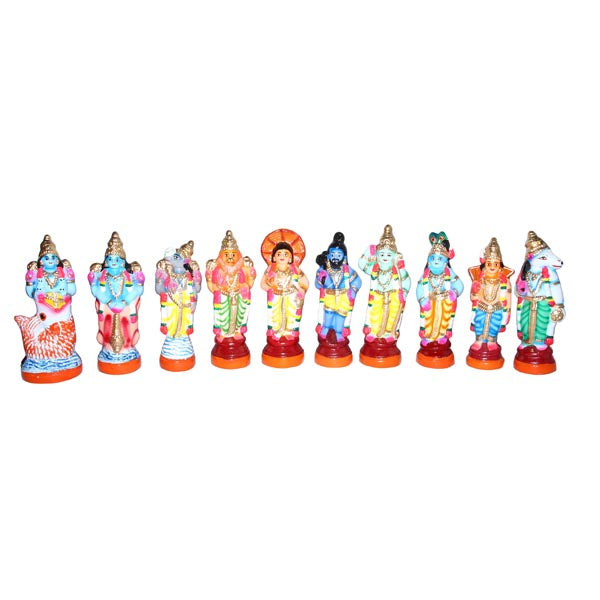 Dasavatharam Set 16 Inch - Clay