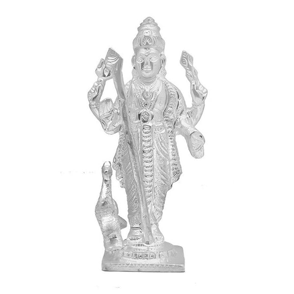Silver Finish Murugan - 2.5 Inches | Subramanya Swamy Idol for Pooja/ Showpiece/ 68 Gms Approx