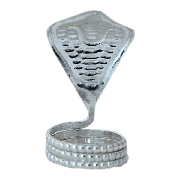 Silver Nagam - 4 Inches | Naag Devta Idol/ Naga for Pooja/ Snake Statue/ 4 Grams