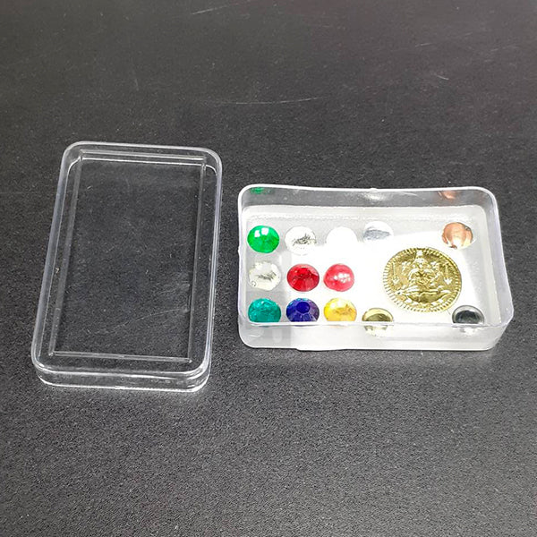 Navaratnam Set with Panchaloha Coin | Navaratna Stone for Pooja