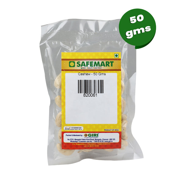 Cashew- 50 Grams | Dry Fruit/ 50 gms/ Kaju Nuts