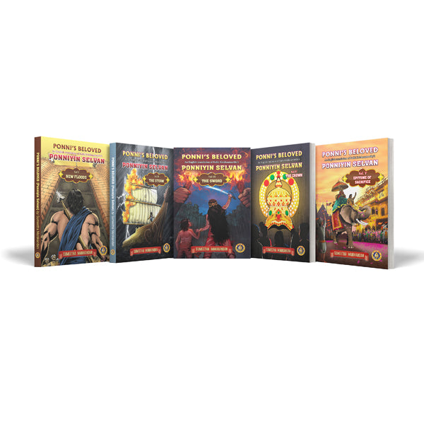 Ponnis Beloved - Ponniyin Selvan - 5 Volumes Set - English | by GiriAus Publications/ Fictional Book/ Sumeetha Manikandan