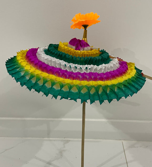 Ganesha Umbrella -17 Inches | Umbrella for Ganesh Idol/ Kudai/ Paper Material