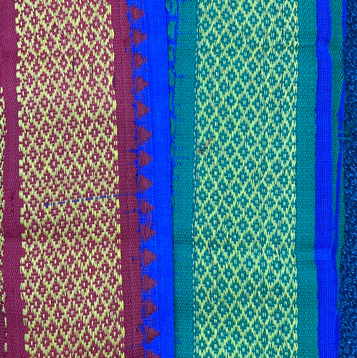 Towel - 32 x 64 Inches | Kasavu Shawl/ Padayappa Border Angavastram for Men/ Blue Colour