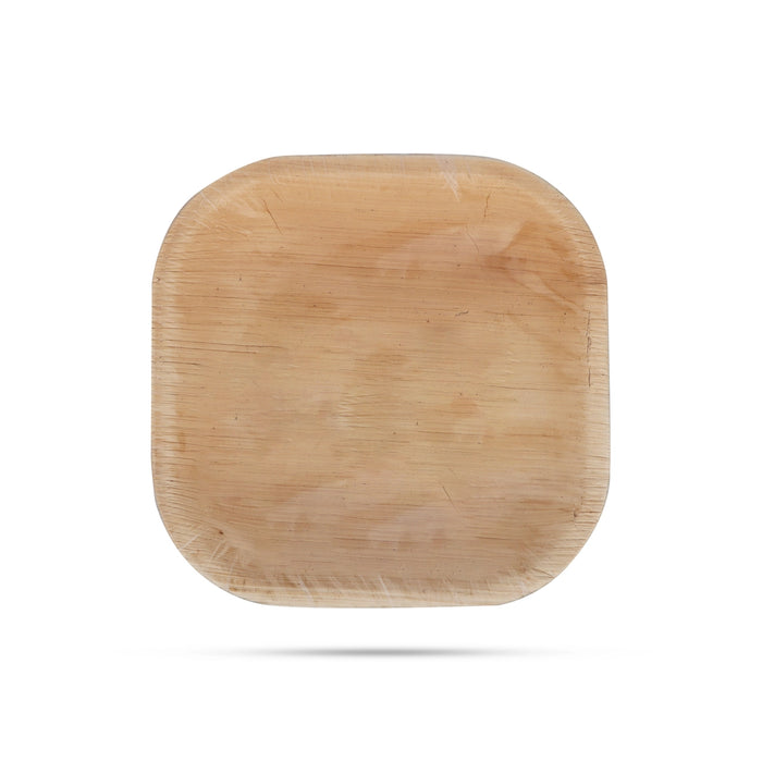 Areca Leaf Bowl Set - 5 x 5 Inches | 10 Pcs/ Square Deep Shape Palm Leaf Bowl / Disposable Bowl for Temple