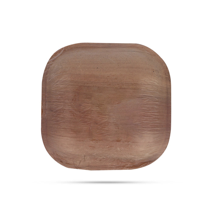 Areca Leaf Bowl Set - 5 x 5 Inches | 10 Pcs/ Square Deep Shape Palm Leaf Bowl / Disposable Bowl for Temple