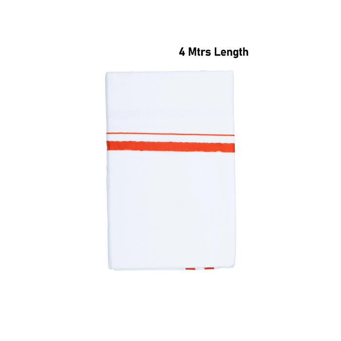 Veshti - 4 Mtrs| Maharaja Dhoti/ White Vesti / Traditional Dhothi for Men