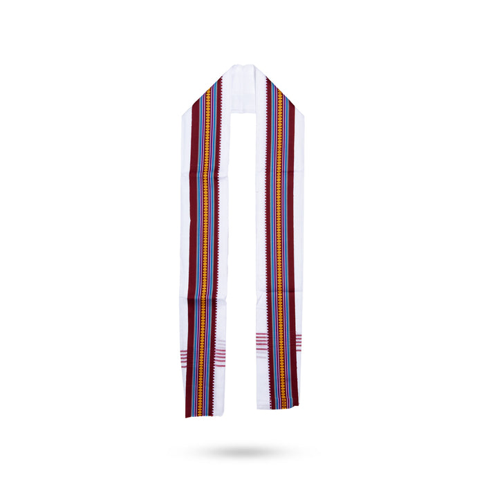 White Angavastram - 2 Mtrs | Nagpuri Cotton Thundu/ Angavastra Towel/ Gamcha for Pooja & Ritual Wear