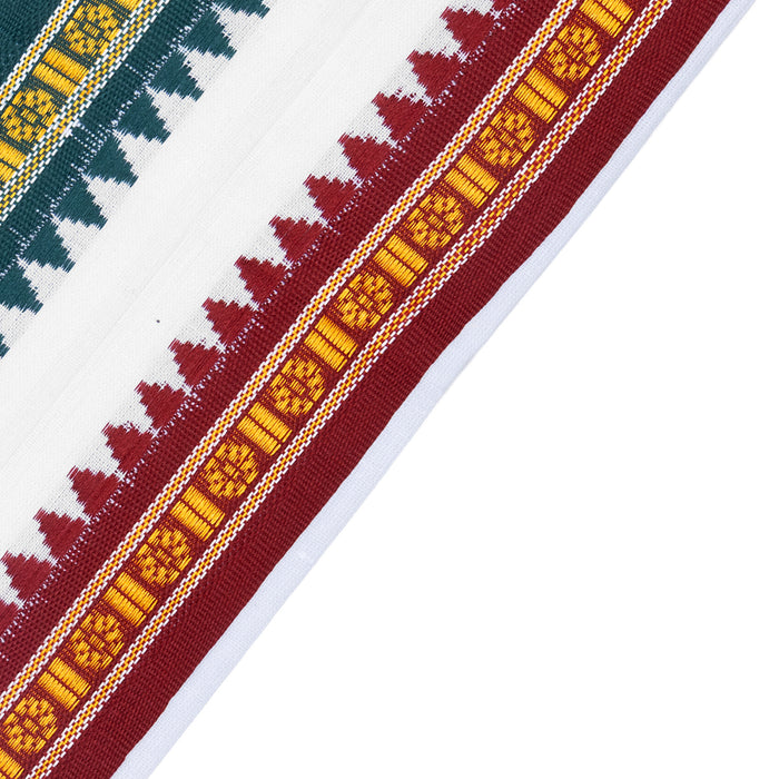 Angavastram - 1.8 Mtrs | White Colour Thundu/ Korvai Border Towel/ Traditional Gamcha For Men