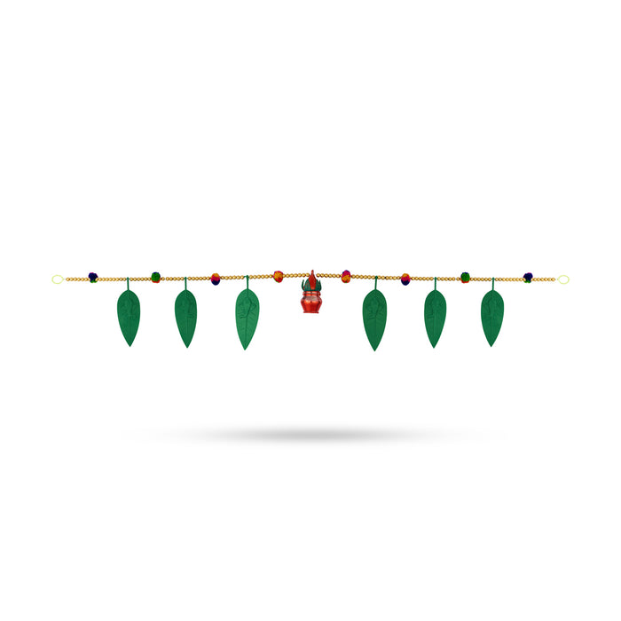 Door Toran - 3 Inches | Artificial Toran / Leaf With Kalash Design Bandanwar/ Thoran for Door Decor