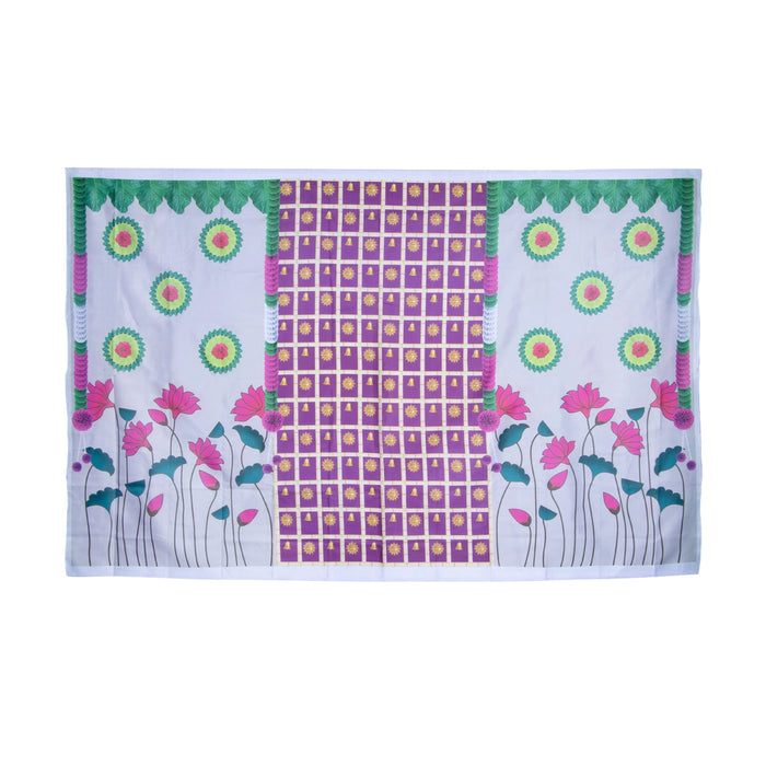 Digital Screen - 8 x 5 Feet | Digital Print Curtain/ Temple Screen/ Decorative Curtain For Pooja Room