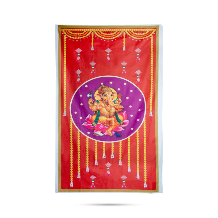 Digital Screen - 8 x 5 Feet | Digital Print Curtain/ Temple Screen/ Decorative Curtain For Pooja Room