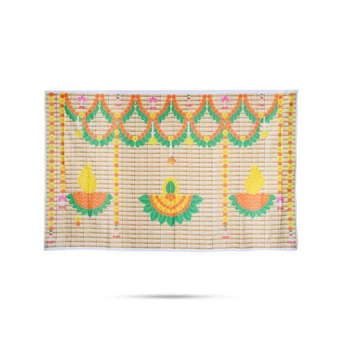 Digital Screen - 8 x 5 Feet | Digital Print Curtain/ Temple Screen/ Decorative Curtain For Pooja Room