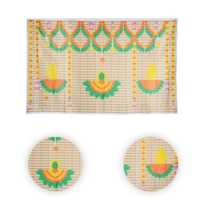 Digital Screen - 8 x 5 Feet | Digital Print Curtain/ Temple Screen/ Decorative Curtain For Pooja Room