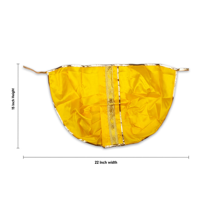 Readymade Panchakacham - 15 x 22 Inches | Jari Border Satin Dhoti/ Panchakajam For Deity Alangaram