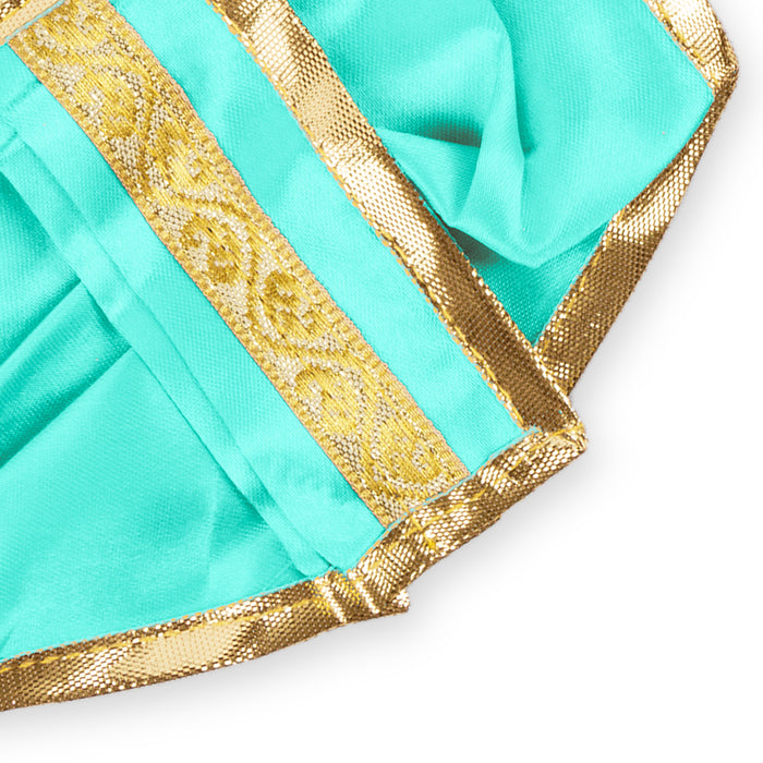 Panchakacham - 4 x 6 Inches | Satin Jari Border Dhoti/ Bhagwan Uthriyam/ Panchakajam For Deity Decor
