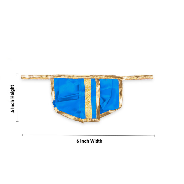 Panchakacham - 4 x 6 Inches | Satin Jari Border Dhoti/ Bhagwan Uthriyam/ Panchakajam For Deity Decor