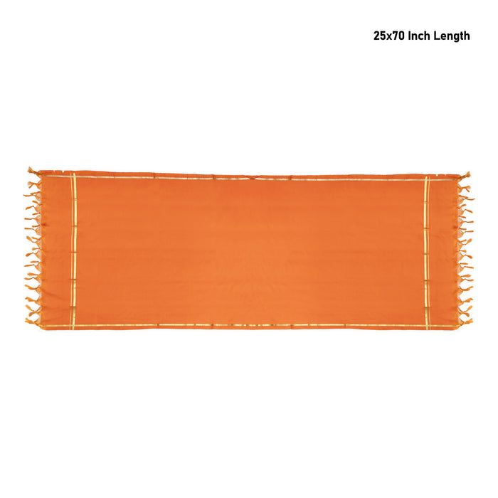 Towel - 25 x 70 Inches | 20K Angavastram/ Colour Gamcha/ Cotton Thundu For Traditional Wear