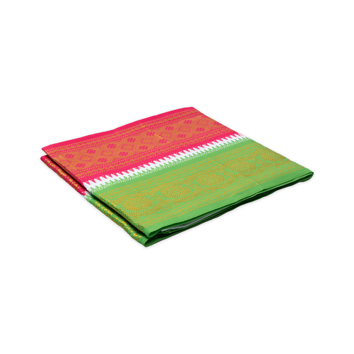 Panchakacham - 4 Inches | White Panchakajam/ Cotton Jacquard Border Dhoti for Deity