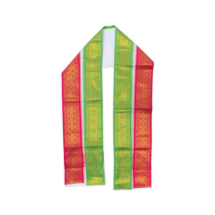 Panchakacham - 4 Inches | White Panchakajam/ Cotton Jacquard Border Dhoti for Deity