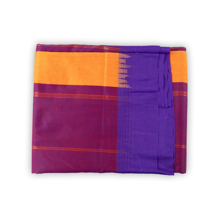 Traditional Saree - 9.5 Yards | Kalyani Cotton Saree/ Temple Border Pudavai For Traditional Wear