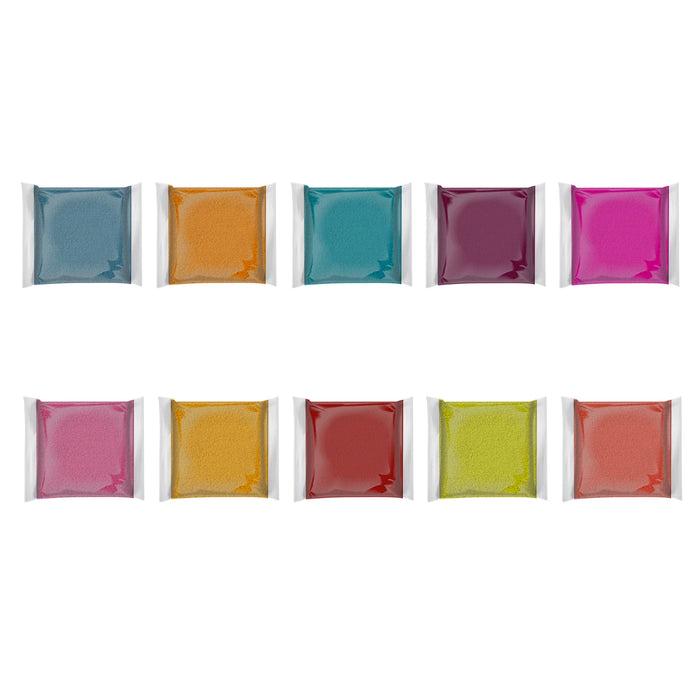 Giri Rangoli Powder - Pack Of 10 Colours | Colour Kolam Powder/ Rangoli Color Kolapodi for Pooja Room