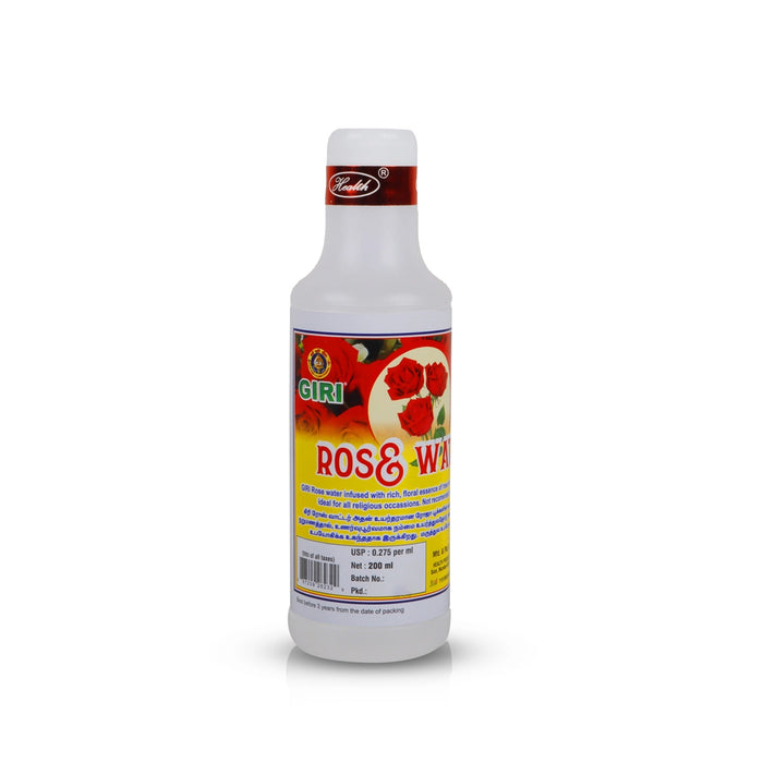 Giri Rose Water - 200 ml | Panneer/ Gulab Water/ Gulab Jal For Pooja Fragrance