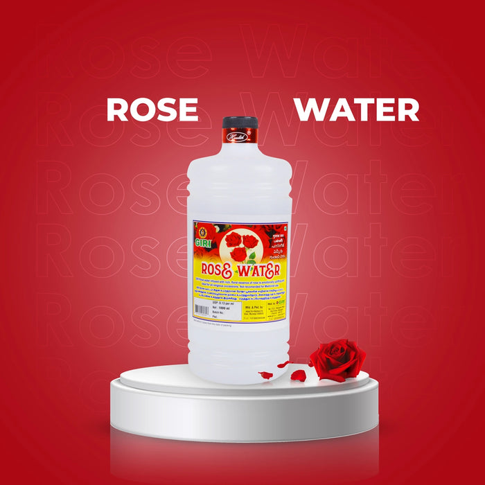 Giri Rose Water - 1 Ltr | Panneer/ Gulab Water/ Gulab Jal For Pooja Fragrance