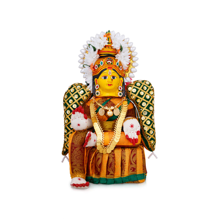 Varalakshmi Amman Set - 11 x 7.5 Inches | Devi Alankaram Set/ Full Alankaram Set Varalakshmi for Pooja Decor