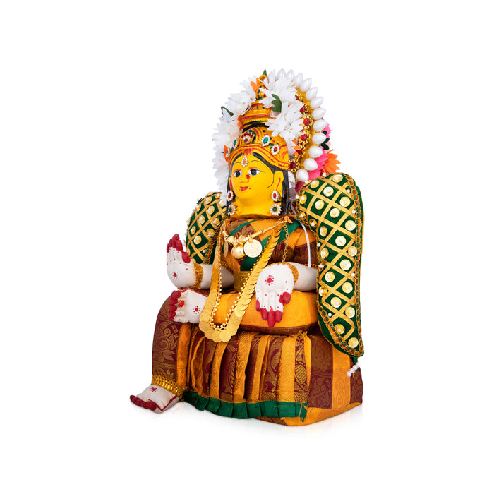 Varalakshmi Amman Set - 11 x 7.5 Inches | Devi Alankaram Set/ Full Alankaram Set Varalakshmi for Pooja Decor